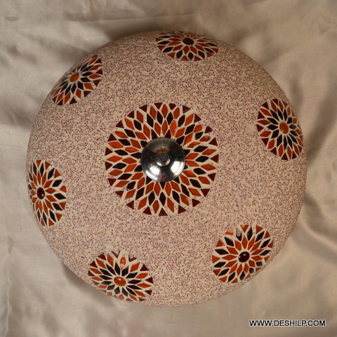 Multicolor Orange Mosaic Glass Wall Ceiling Light