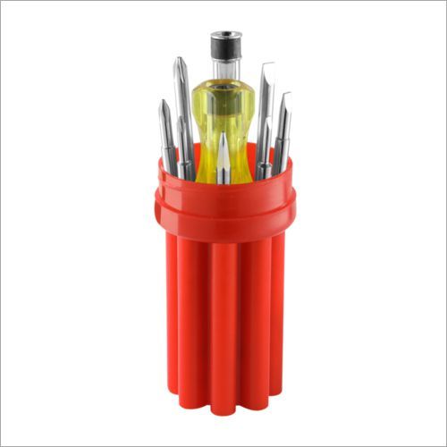 Screw Driver Kit - High Carbon Steel, 7 Insulated Bits With Extension Rod For Voltage Testing