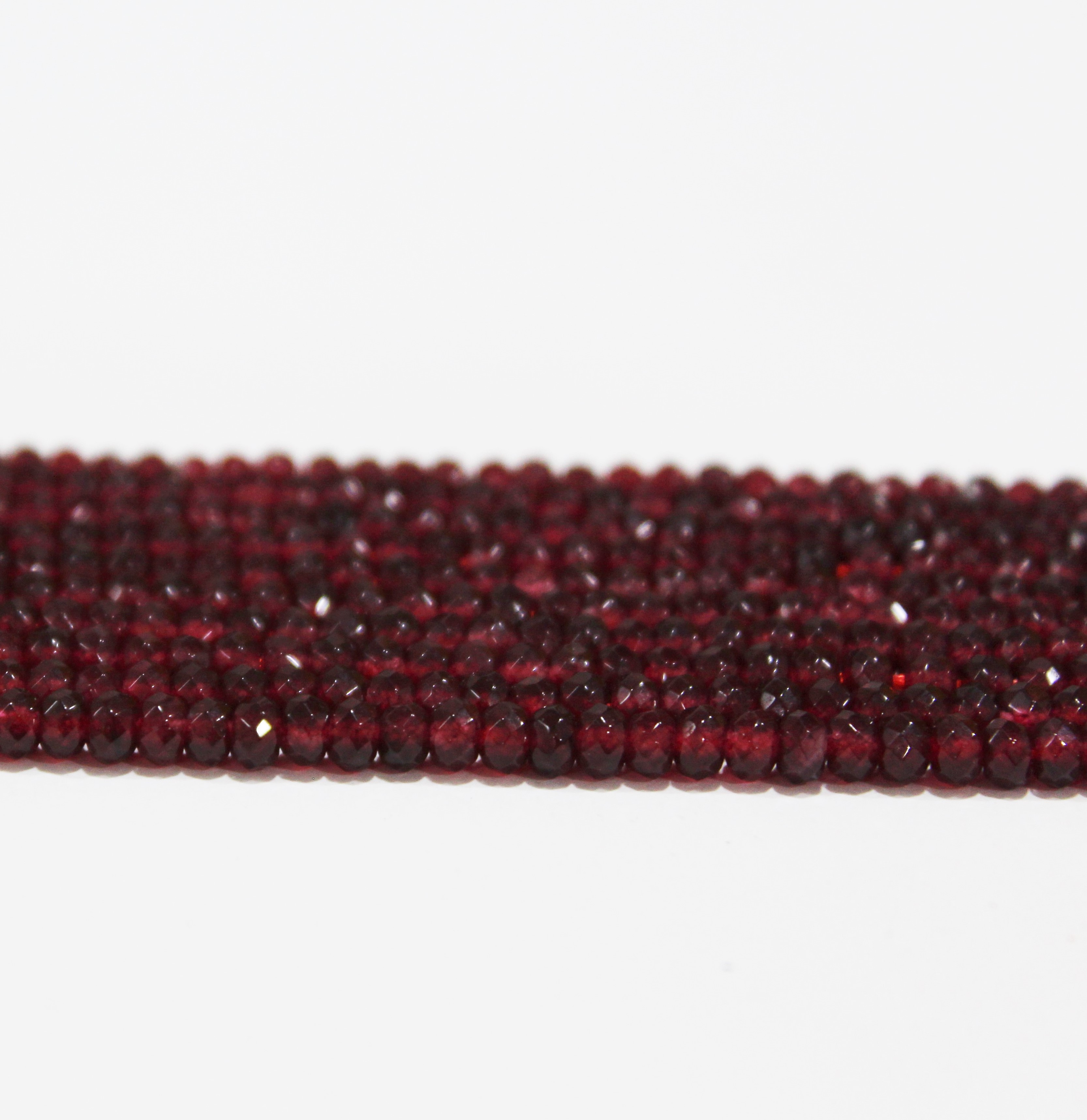 Red Color Ruby Shade Jade Quartz Semi Precious Stone