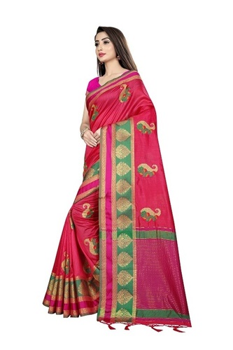 5 Ladies Banarasi Silk Wooven Saree
