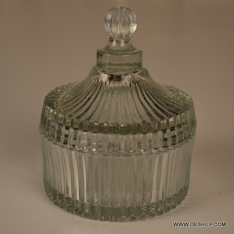 पारदर्शी इंकपॉट शेप ग्लास कटिंग जार