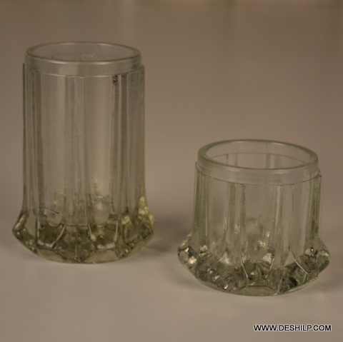 Modern Arts Medium Shape Glass Candle Holder