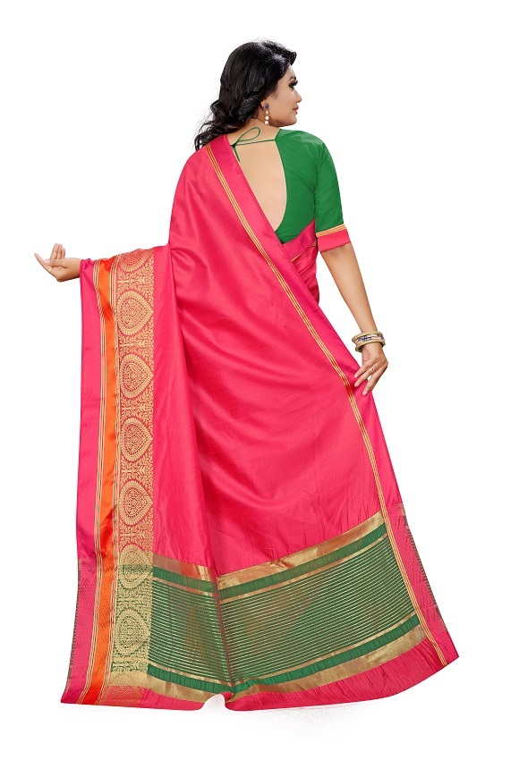 Ladies Silk Saree - 6.30 Meter Art Banarasi Silk With Weaving Zari | Color: 7, Includes Blouse