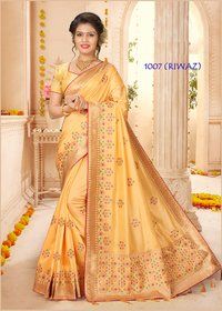 1 Golden Synthetic Saree