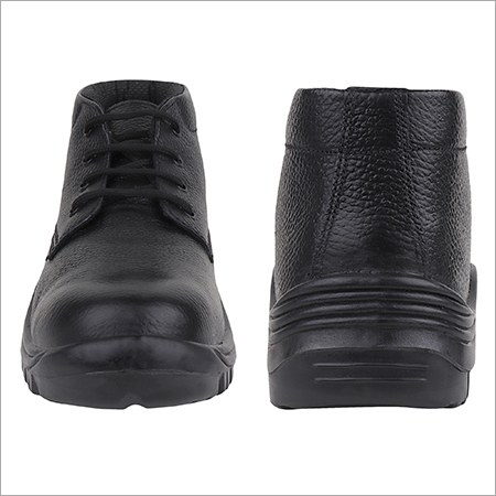 Black Mid Ankle Safety Boot
