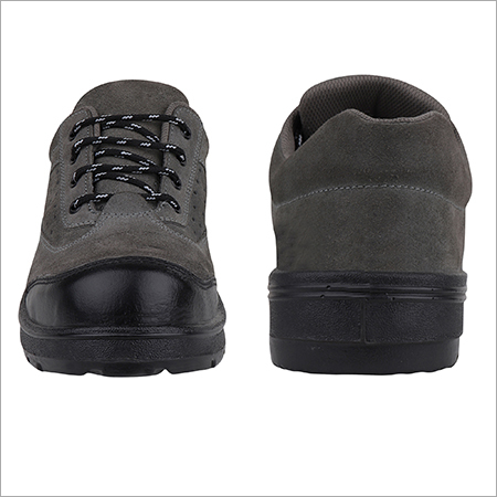Black & Green Suede Safety Shoe