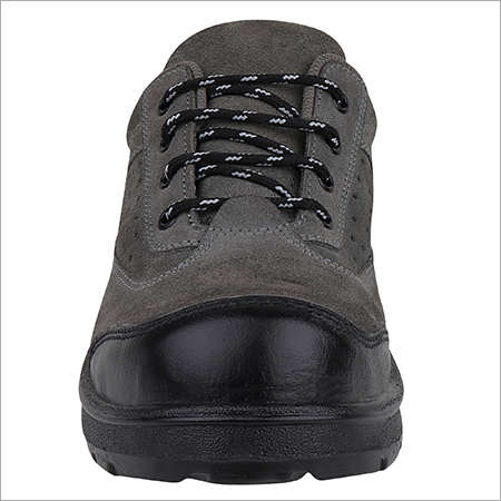 Black & Green Suede Safety Shoe