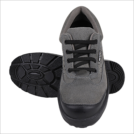 Black & Green Suede Safety Shoe