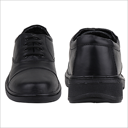 Black Leather Shoes - Buff Leather, Size 40-45, Black/brown | Comfortable Pu Insole, Medium Heels, Cotton Lining