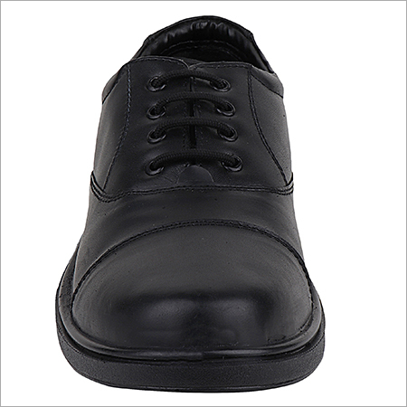 Black Leather Shoes - Buff Leather, Size 40-45, Black/brown | Comfortable Pu Insole, Medium Heels, Cotton Lining
