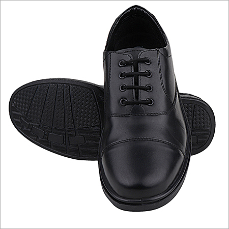 Black Leather Shoes - Buff Leather, Size 40-45, Black/brown | Comfortable Pu Insole, Medium Heels, Cotton Lining