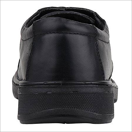 Black Leather Shoes - Buff Leather, Size 40-45, Black/brown | Comfortable Pu Insole, Medium Heels, Cotton Lining