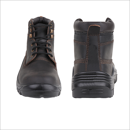 With Lace Safety Boot - Buff Leather, Size 38-48 | Steel Toe, Pu Sole, Chemical And Fire Resistant, Comfort Fit