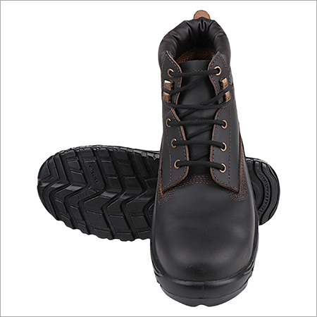 With Lace Safety Boot - Buff Leather, Size 38-48 | Steel Toe, Pu Sole, Chemical And Fire Resistant, Comfort Fit