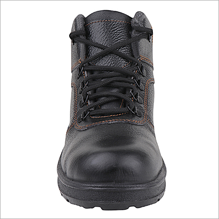 Fur Lining Safety Boot - Leather, Size 38-40, Black | Composite Toe, Slip Resistant, Antistatic, Energy Absorbent, Shock Absorbent, Removable Insole