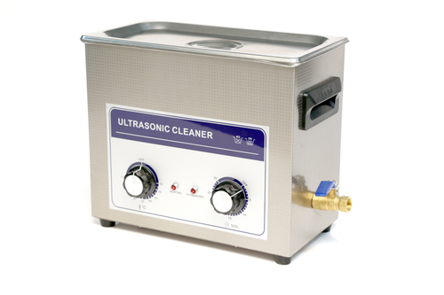 Medical Ultrasonic Cleaner - Stainless Steel, 6L Medium Size, Silver Color, 60W Power | Low Noise, Manual Dial Control, Portable with Drain Valve