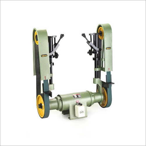 Green Double Wheel Abrasive Belt Grinding