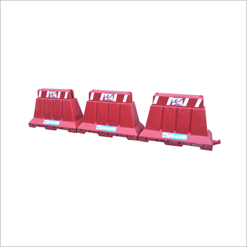 Plastic Road Barrier - HDPE Material, Customizable Dimensions for Safety | Heavy Duty, Manual Use, Water Repellent, Heat Resistant