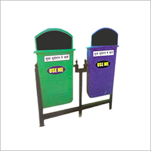 Plastic Blue Green Outdoor Dustbin
