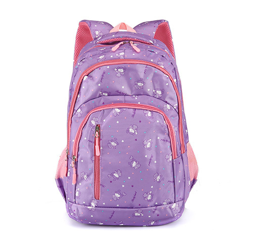 Kids Printed School Bag - Cotton Fabric, 49x29x14 cm, Various Colors, Custom Design, Shoulder Length Handle, Lightweight 0.5 kg, Perfect for School Use