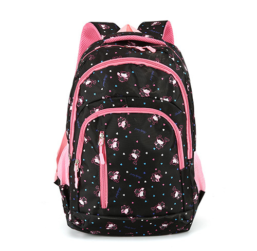 Kids Printed School Bag - Cotton Fabric, 49x29x14 Cm, Various Colors, Custom Design, Shoulder Length Handle, Lightweight 0.5 Kg, Perfect For School Use