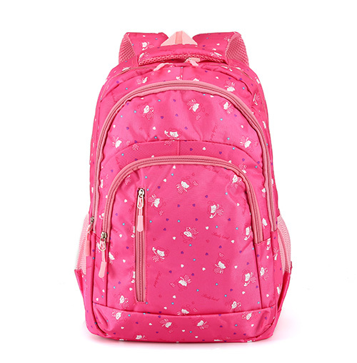 Kids Printed School Bag - Cotton Fabric, 49x29x14 Cm, Various Colors, Custom Design, Shoulder Length Handle, Lightweight 0.5 Kg, Perfect For School Use