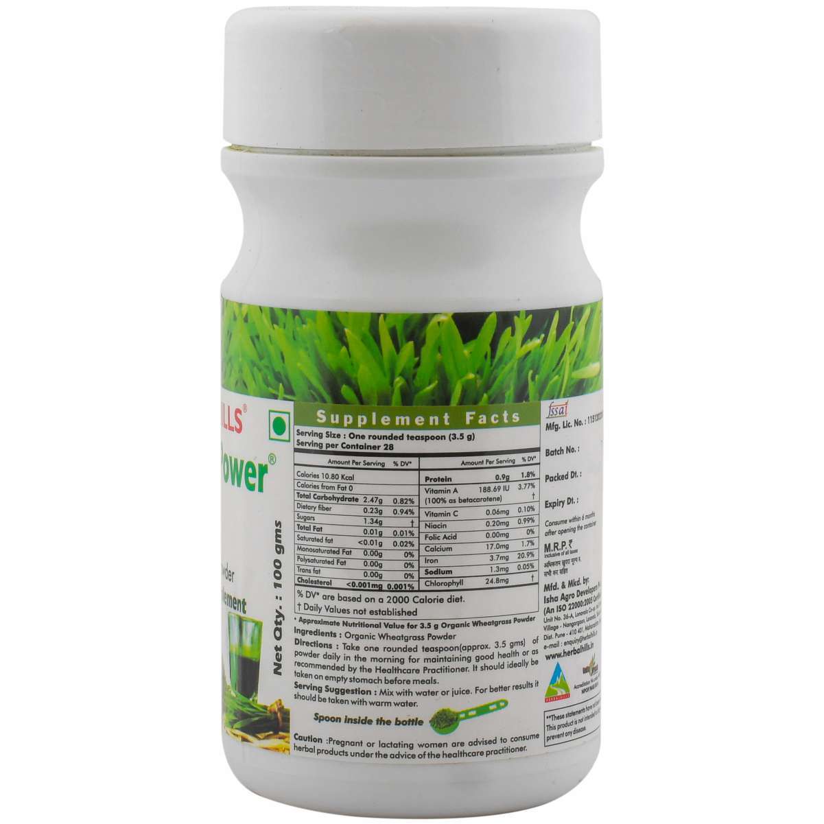 Herbal Supplements Organic Wheatgrass Powder For Blood Sugar Management & Blood Purifier