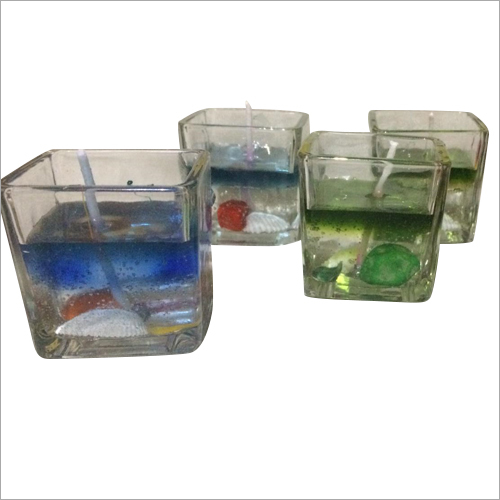 Available In Different Color Glass Gel Candle