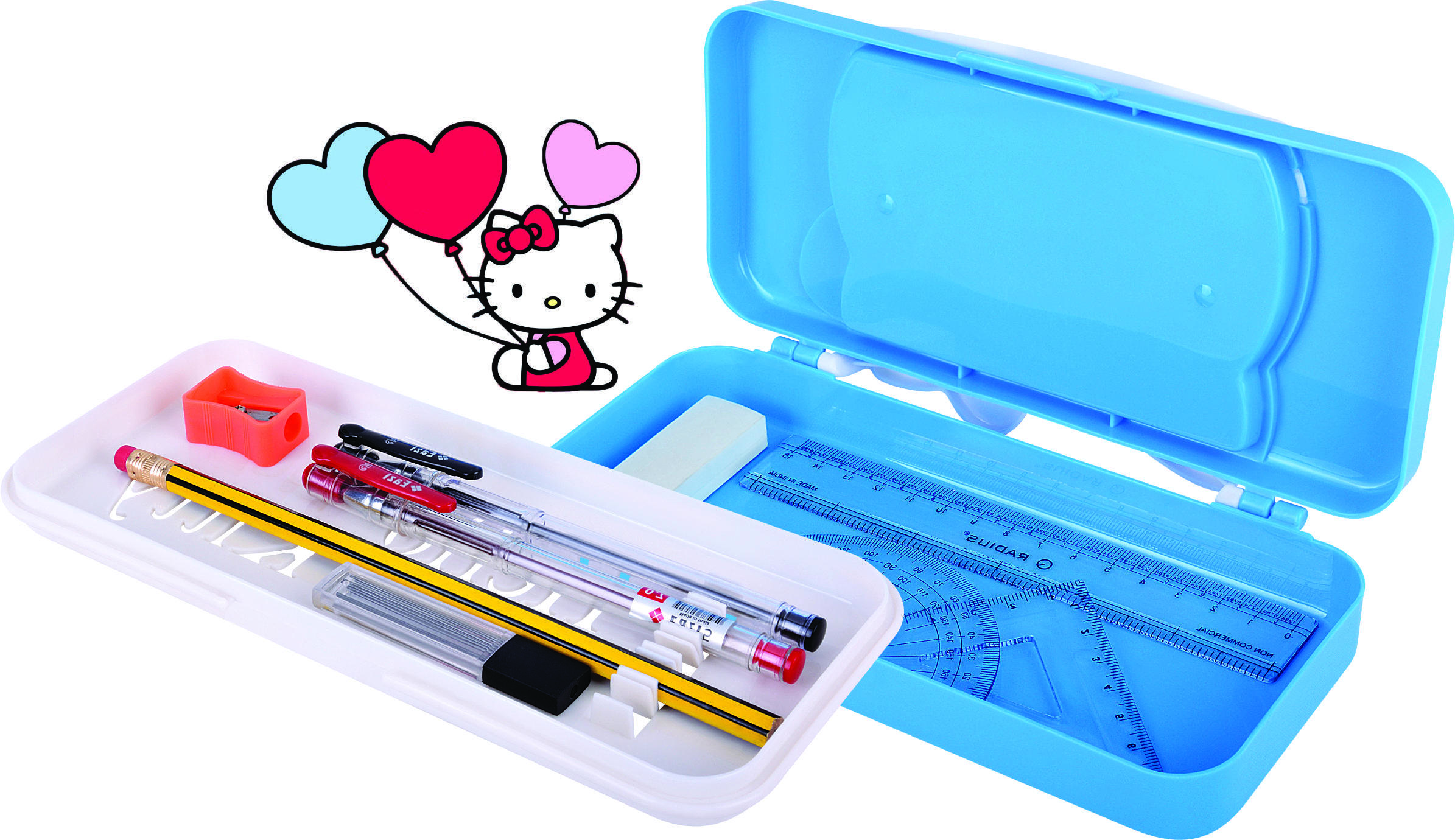 Pencil Box - Rectangle Shape | Durable Plastic Pp Construction For Lightweight And Versatile Storage Solutions