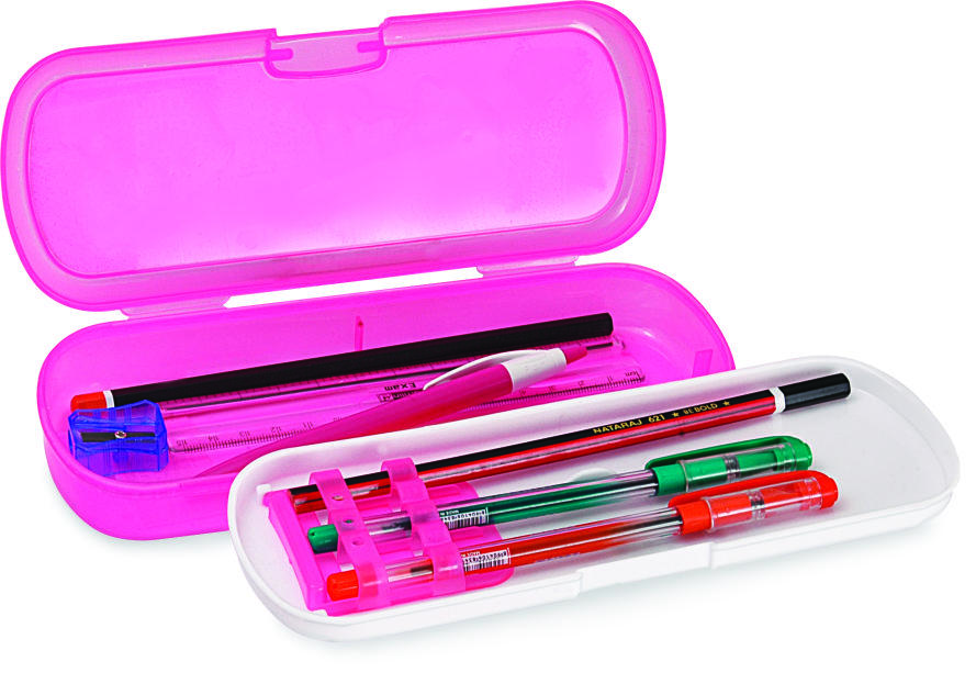 Snapchat Pencil Box - Plastic Pp, Rectangle Shape | Durable Design For Versatile Storage