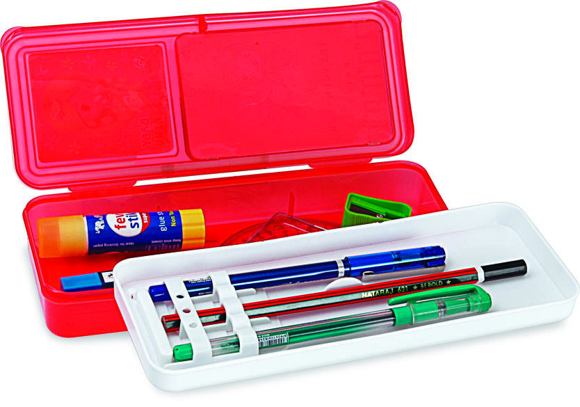 Tango Pencil Box - Plastic Pp Material, Rectangular Shape | Versatile Storage For Writing Instruments And Art Supplies