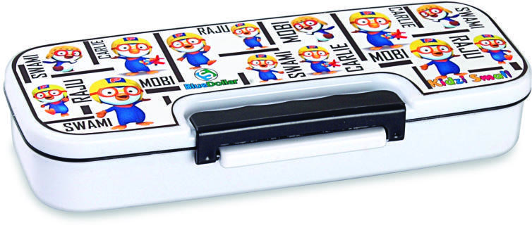 Kidzi Small Pencil Box - Plastic Pp, Rectangle Shape | Durable And Lightweight Design For Kids