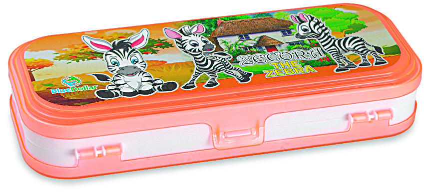 Jungle Big Pencil Box - Plastic Pp, Rectangular Shape | Durable Design For Organized Storage And Easy Access To School Supplies