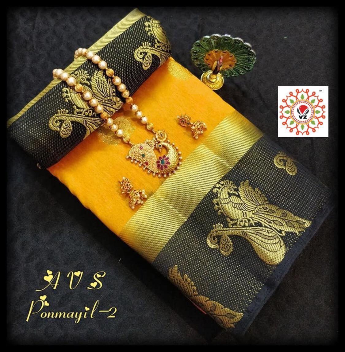 Multicolours South Silk Saree