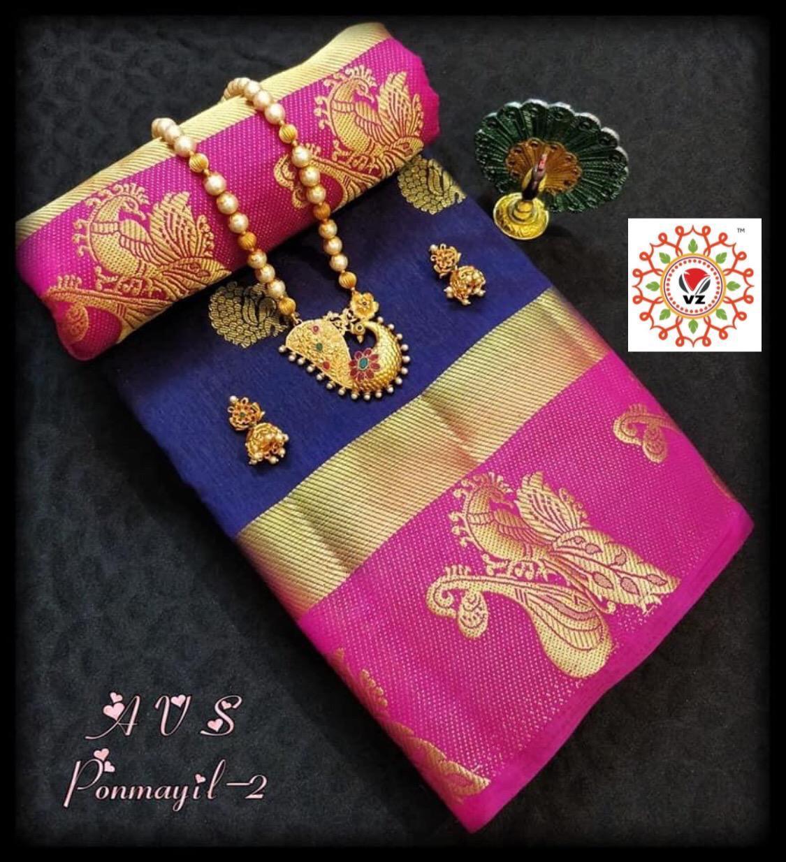 Multicolours South Silk Saree