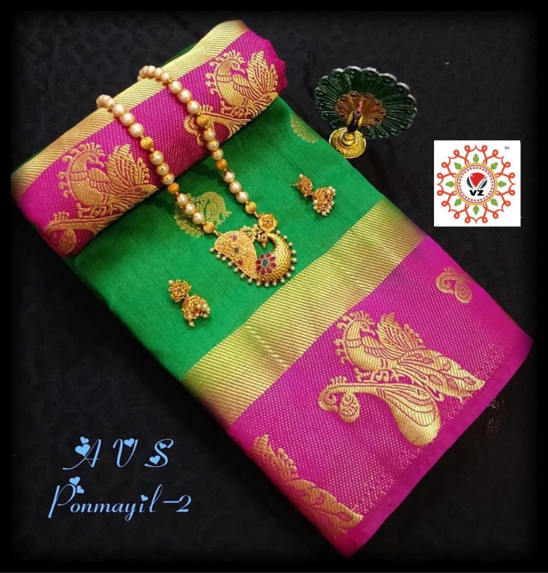 Multicolours South Silk Saree