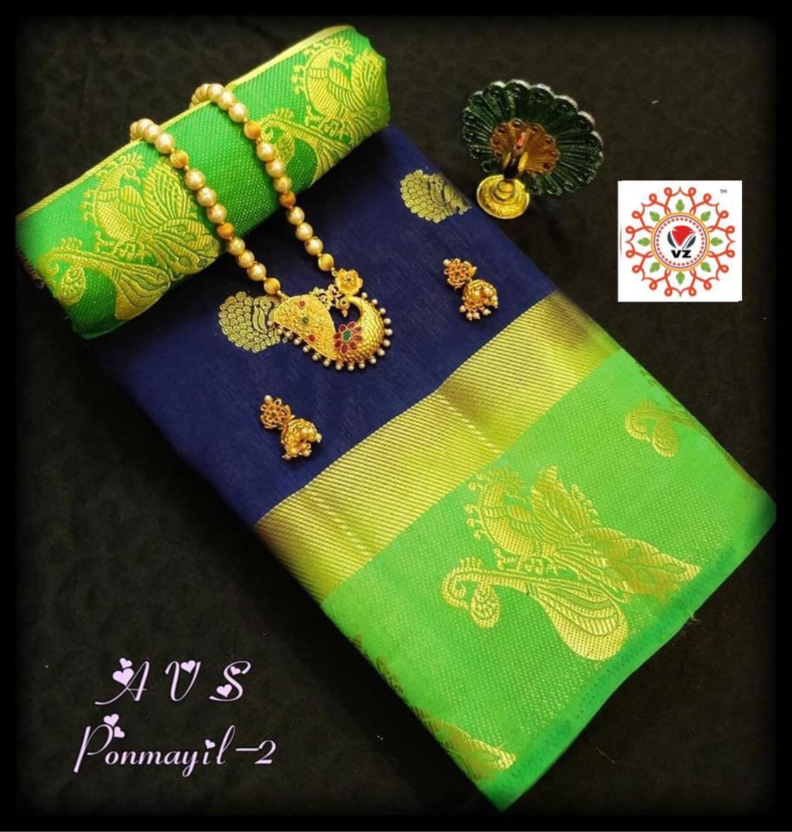 Multicolours South Silk Saree