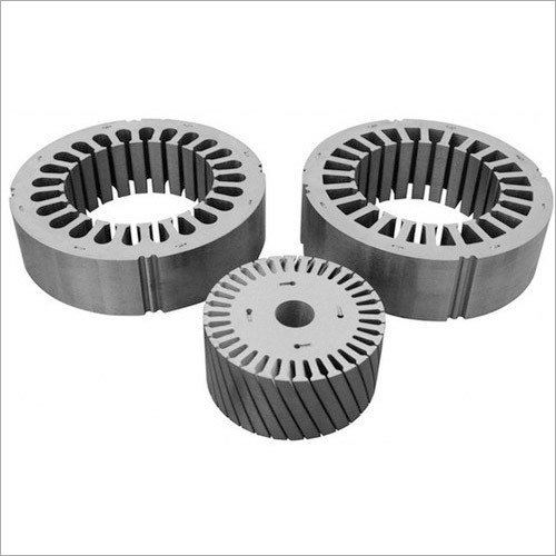 MS Induction Motor Stamping - CRC & CRNGO Material, Customised Size, Polished Silver Finish | High Tensile Strength, Corrosion Resistant, Low Maintenance