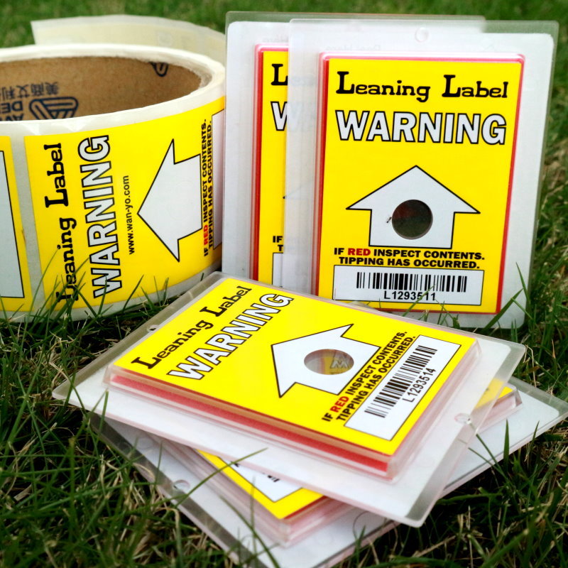 Leaning Label (Tilt Indicator) - Advantage: If Red Inspect Contents