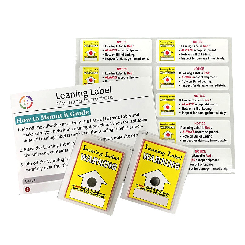Leaning Label (Tilt Indicator) - Advantage: If Red Inspect Contents