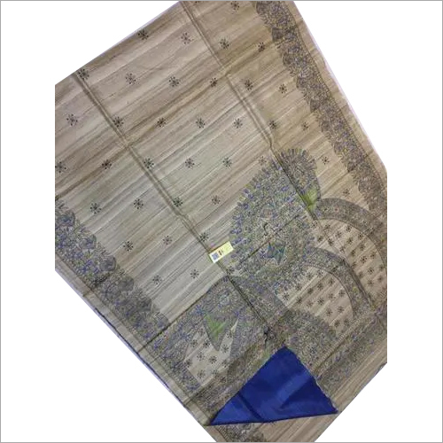 Kosa Silk Saree - Pure Silk Handloom with Kalamkari Work, Customized Designs and Soft Finishing | Rich Royal Wear with Contrast Blouse, Govt Certified Silk Mark