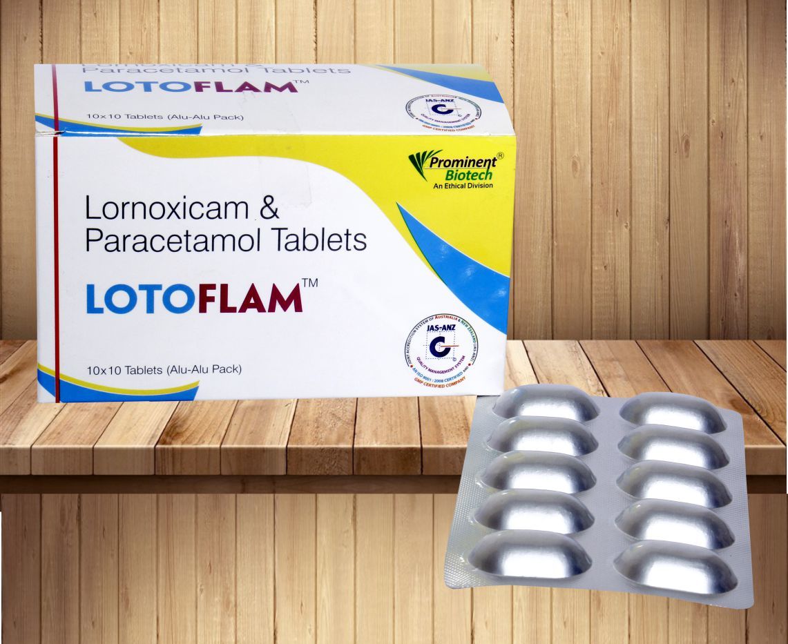 325 Mg Lornoxicam 8 Mg And Paracetamol Tablets - Application: Analgesic