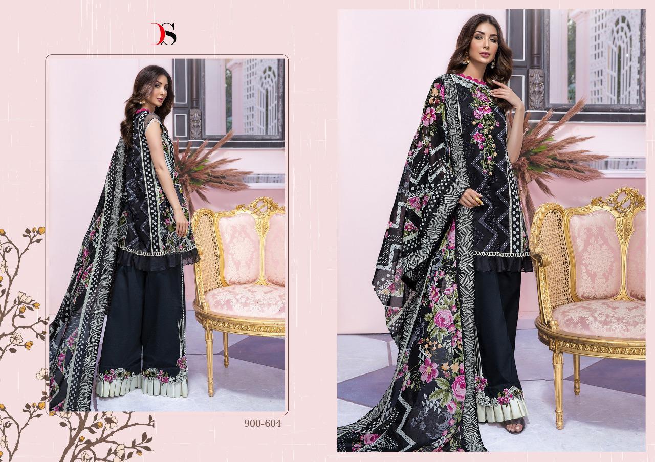 Off Colors Printed Cotton Suit Dress Material
