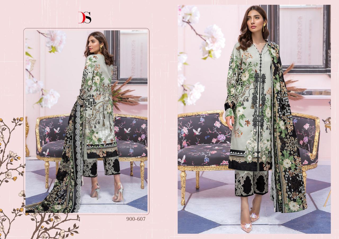 Off Colors Printed Cotton Suit Dress Material