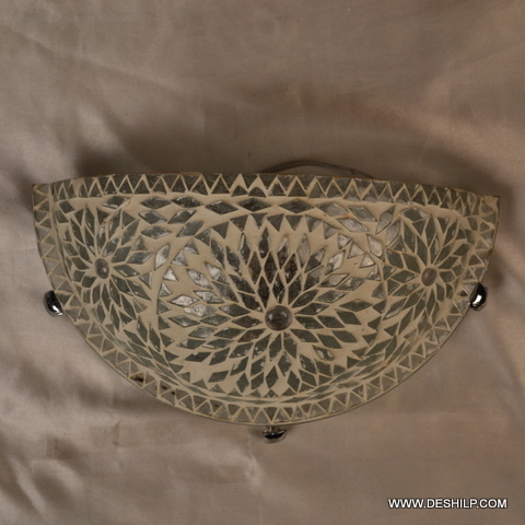 Handmade Black & White Mosaic Wall Up -Lighter