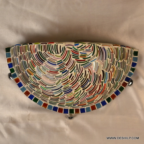 Multi Color Decorated Glass Wall Up-lighter