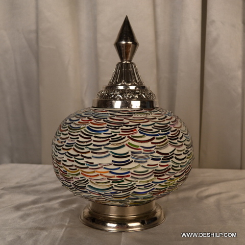 Multicolor Decor Home Purpose Glass Table Lamp