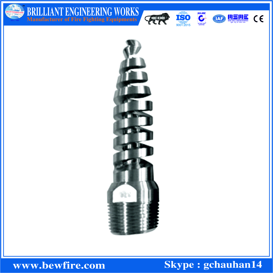Fire Nozzles - Stainless Steel & Brass, 200-500g Weight Range | Suitable For Hydraulic, Chemical, Gas & Pneumatic Pipe Applications