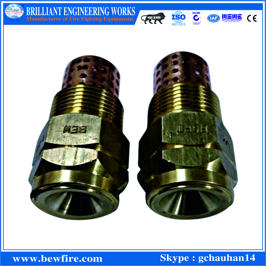 Fire Nozzles - Stainless Steel & Brass, 200-500g Weight Range | Suitable For Hydraulic, Chemical, Gas & Pneumatic Pipe Applications