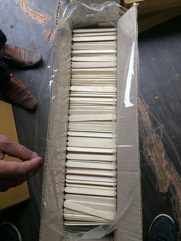 White Natural Wooden Ice Cream Stick